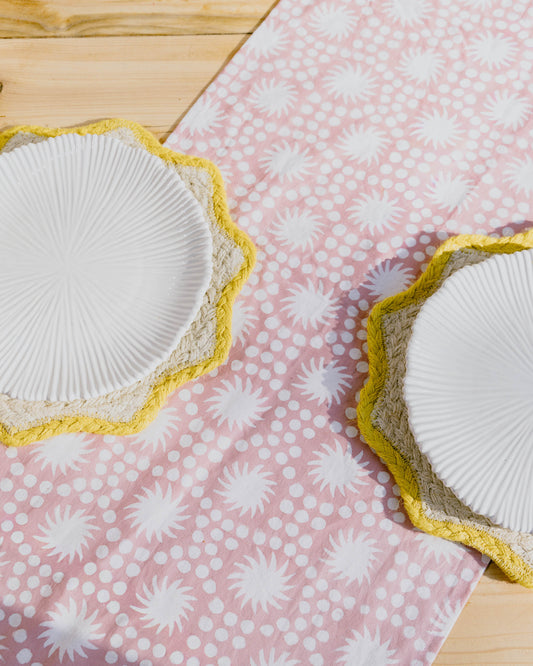 Sunburst Block Print Table Runners