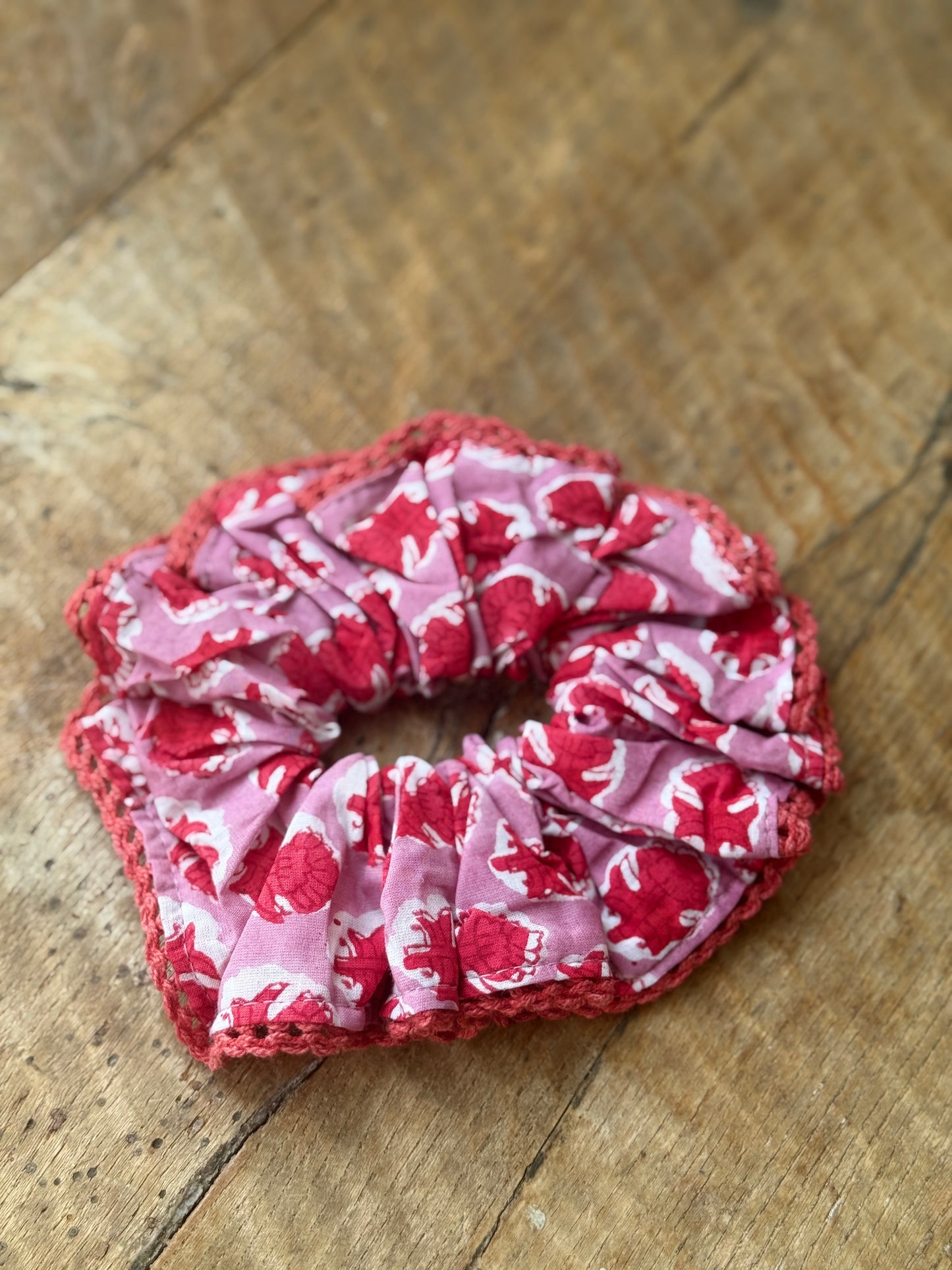 Block Print Scrunchies