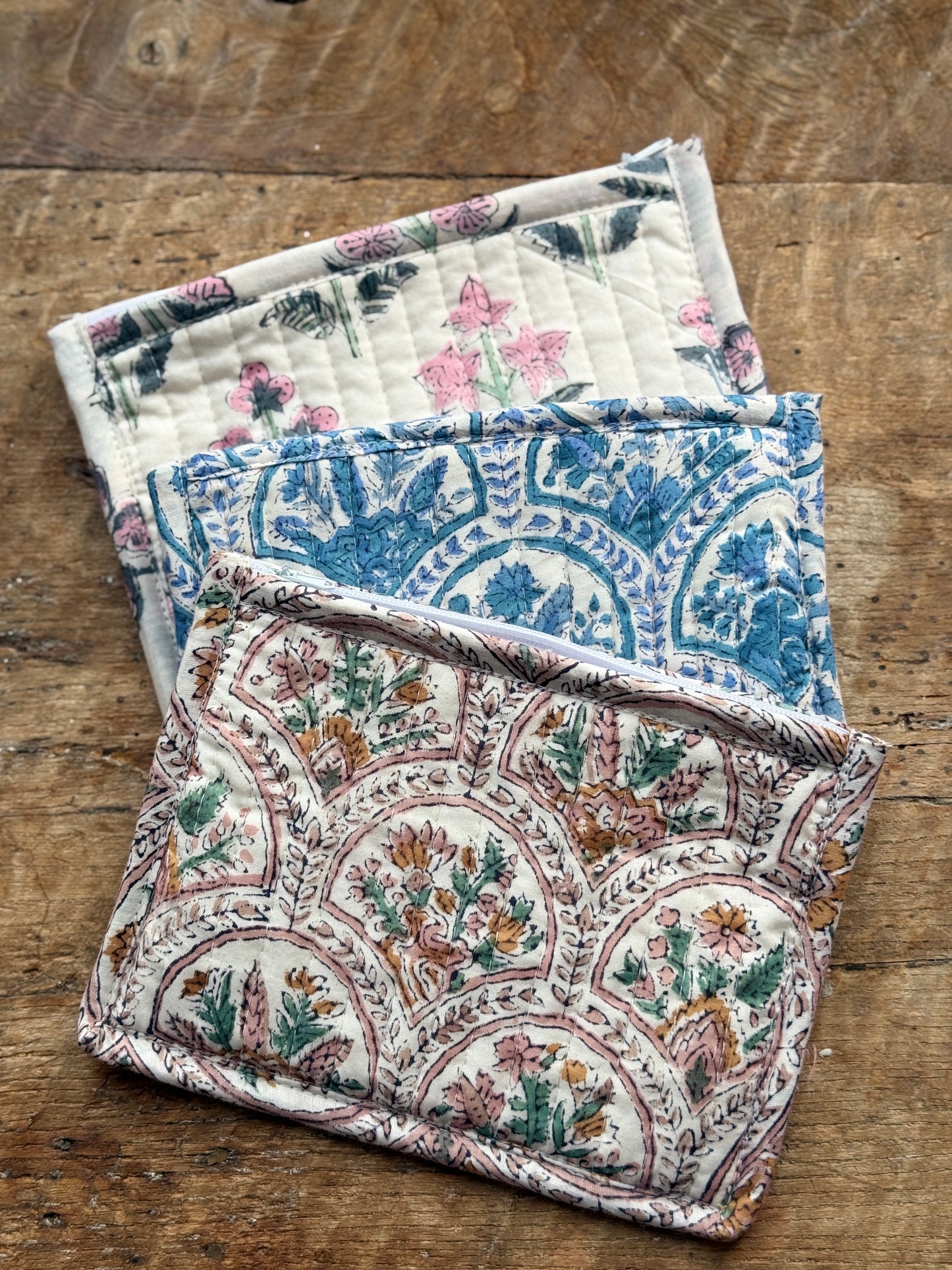 Block Print Flat Pouches