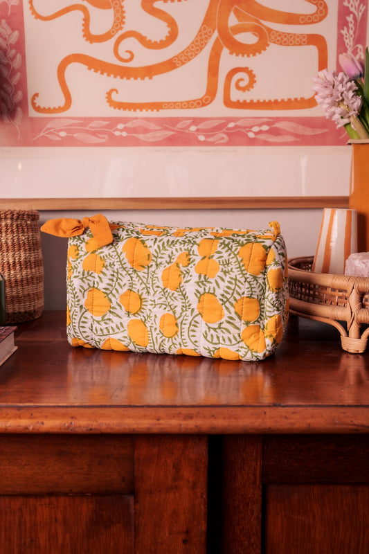 CLEARANCE Hand Block Printed Wash Bags