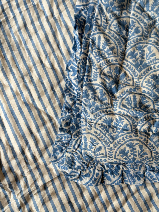 NEW Blue City Courtyard Reversible Quilt