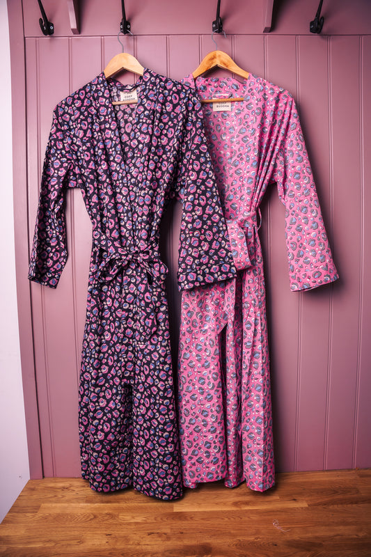 Clearance Cotton Block Printed Dressing Gowns