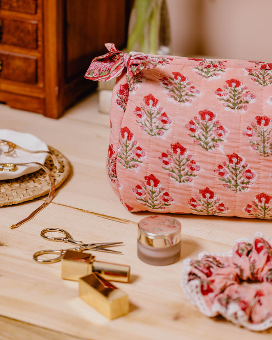 Hand Block Printed Wash Bags