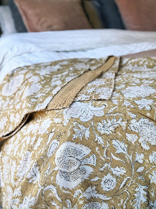 Amber Kantha Quilt