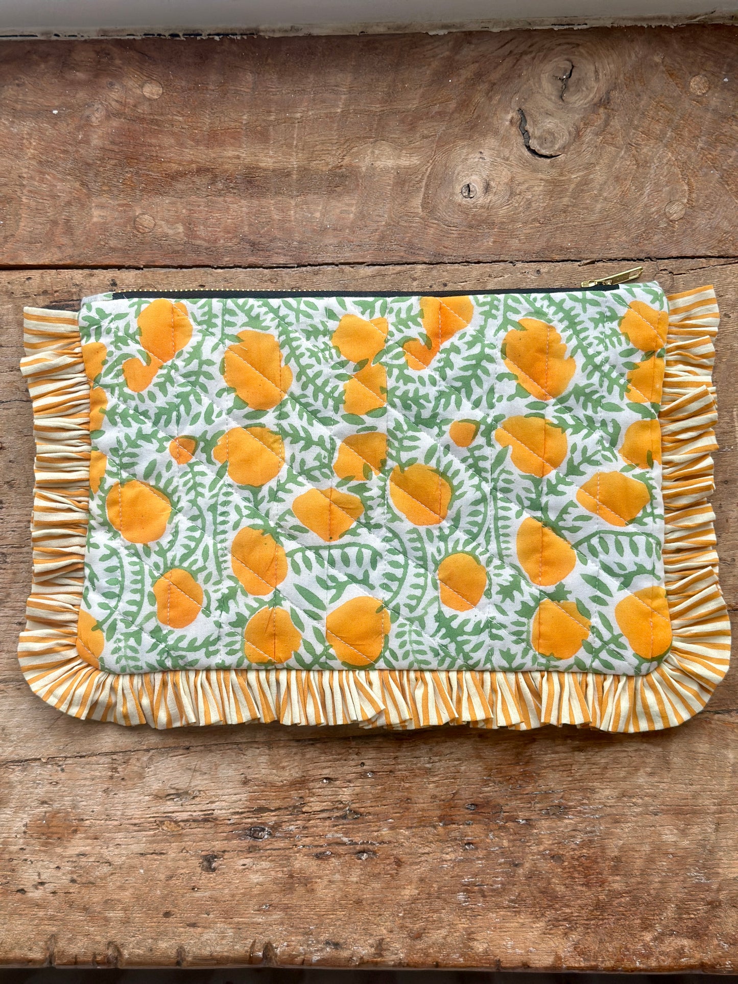 Lemon Tree Ruffle Clutch