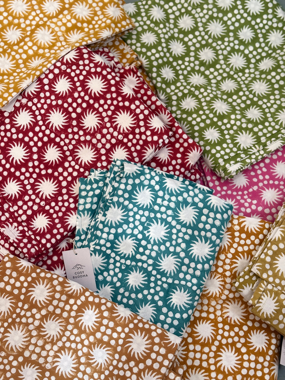 SECONDS Sunburst Block Print Napkins