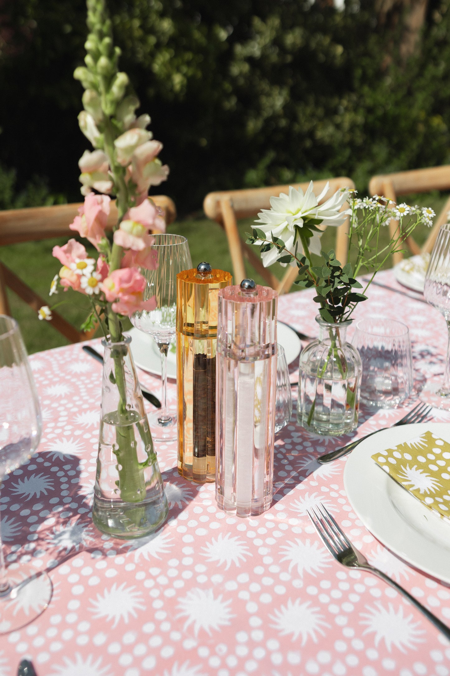 Sunburst Block Print Tablecloths