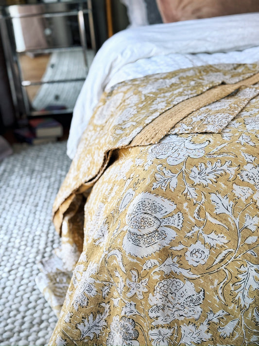 Amber Kantha Quilt