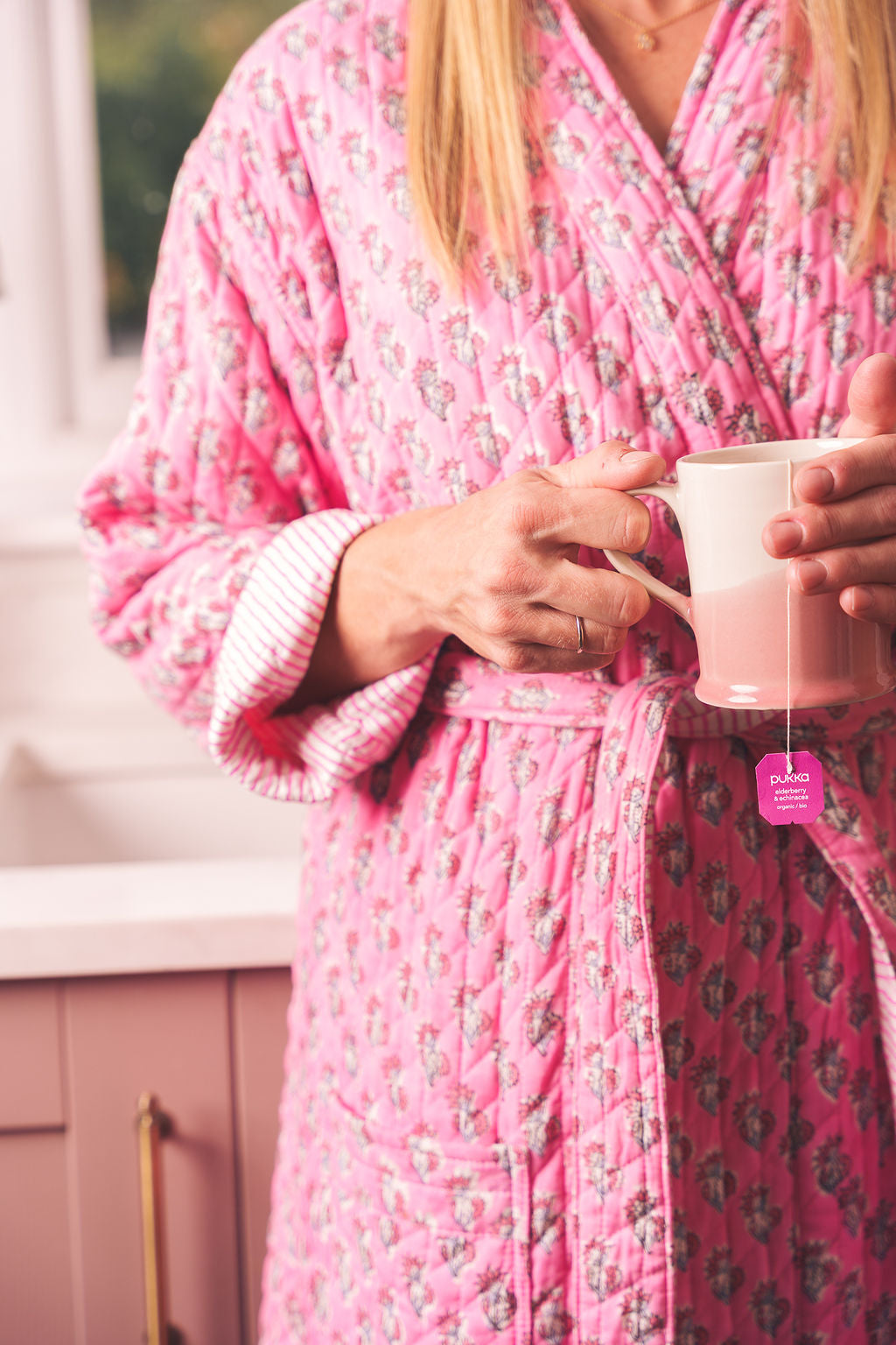 Quilted Block Printed Dressing Gowns CosyBuddha Quilted Block Printed Dressing Gowns CosyBuddha