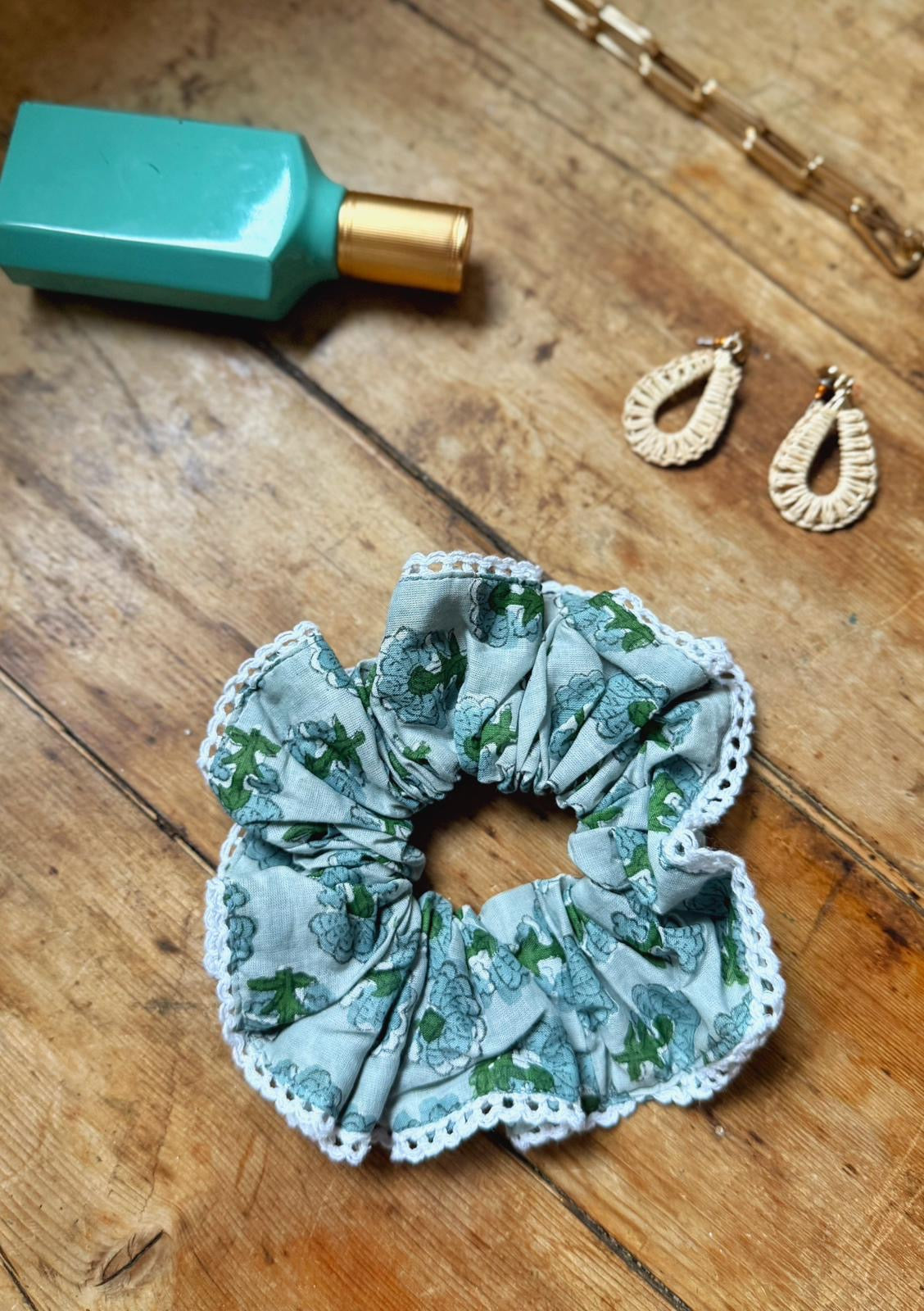 Block Print Scrunchies