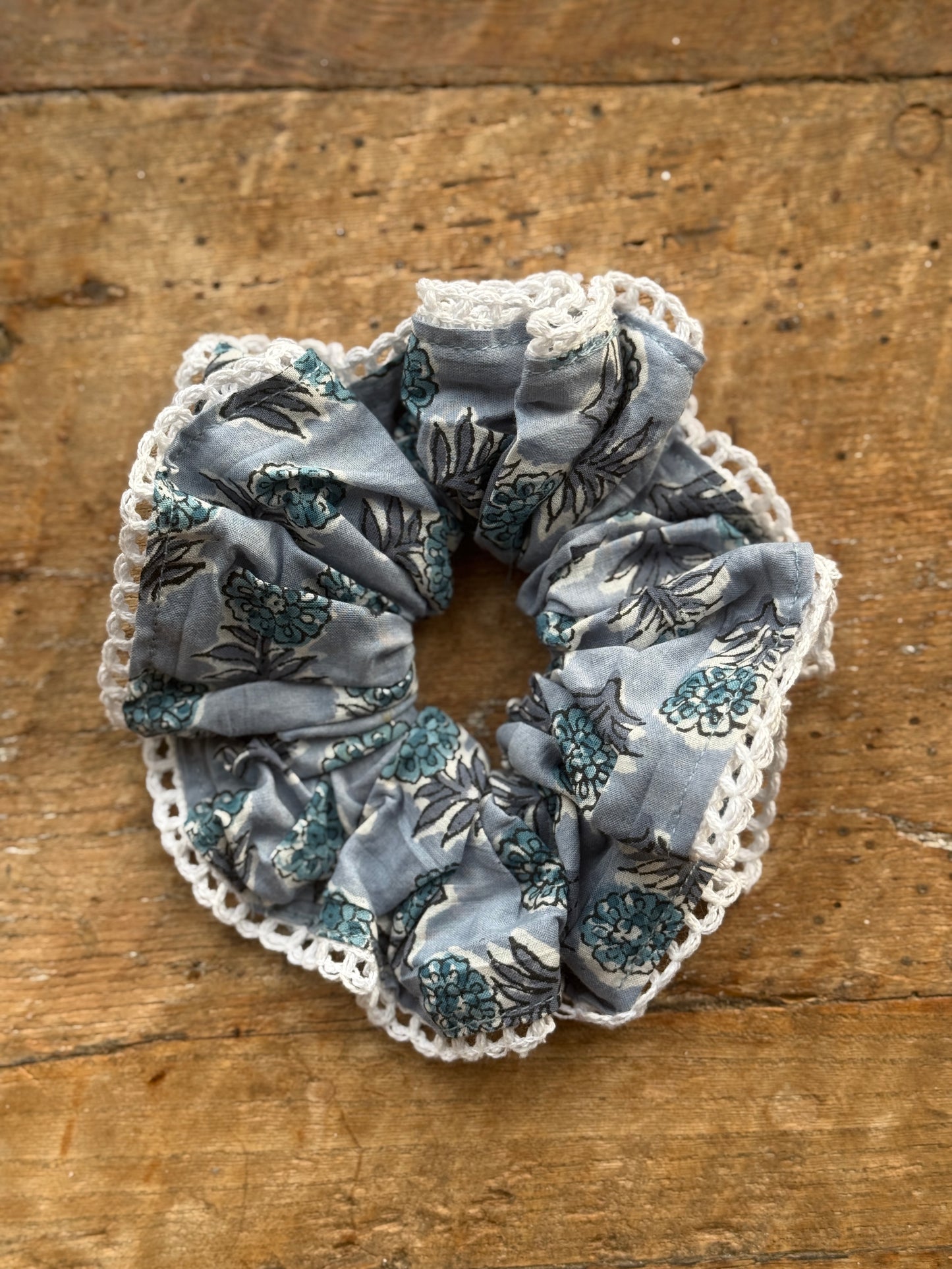 Block Print Scrunchies