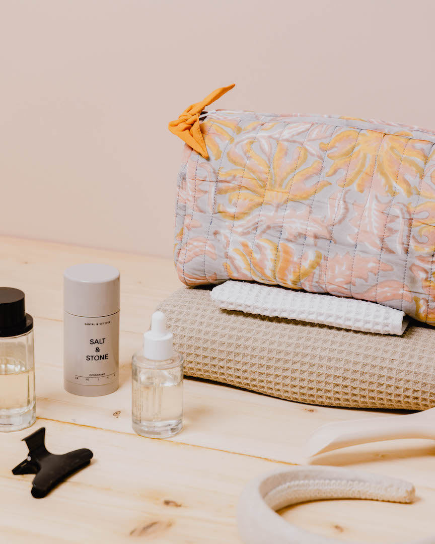 Acanthus Block Print Wash Bag