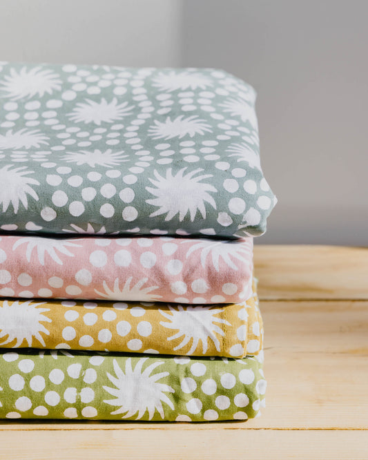 Sunburst Block Print Tablecloths