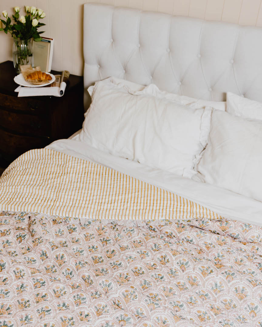 Pink City Courtyard Reversible Quilt