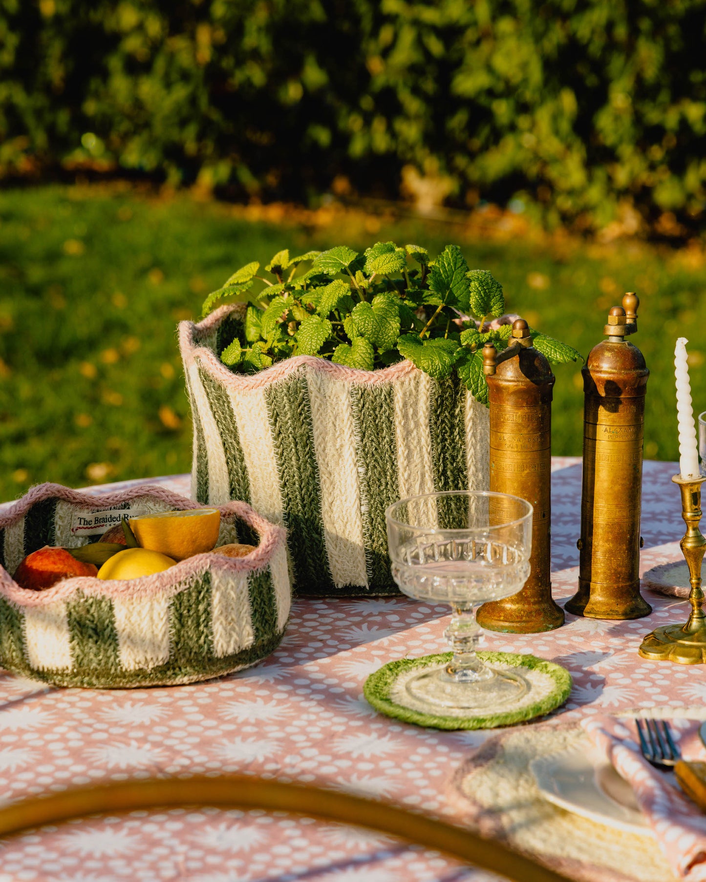 Sunburst Block Print Tablecloths