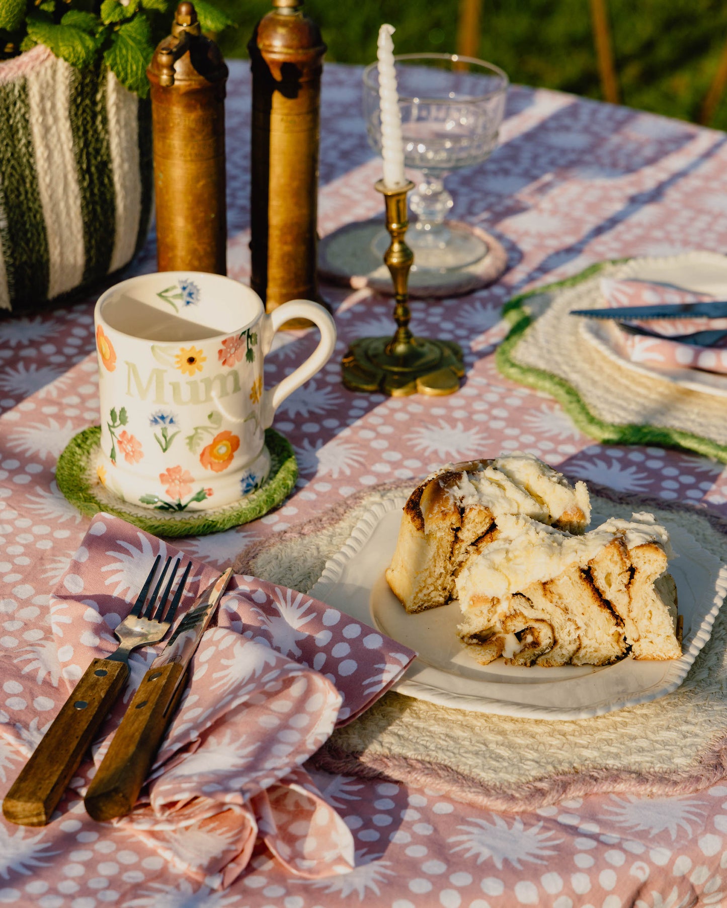 Sunburst Block Print Tablecloths