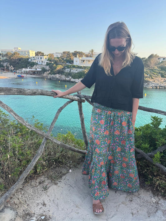 Hand Block Printed Maxi Skirts