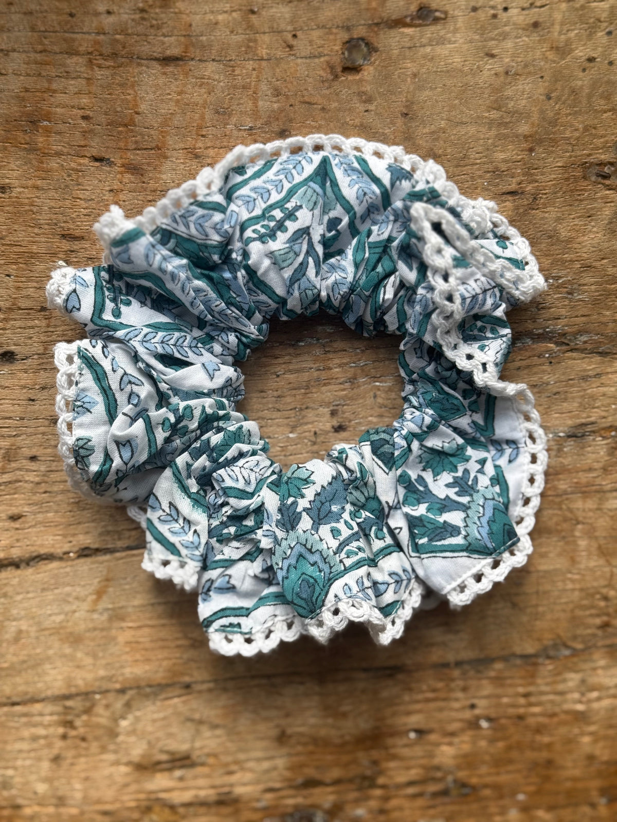 Block Print Scrunchies