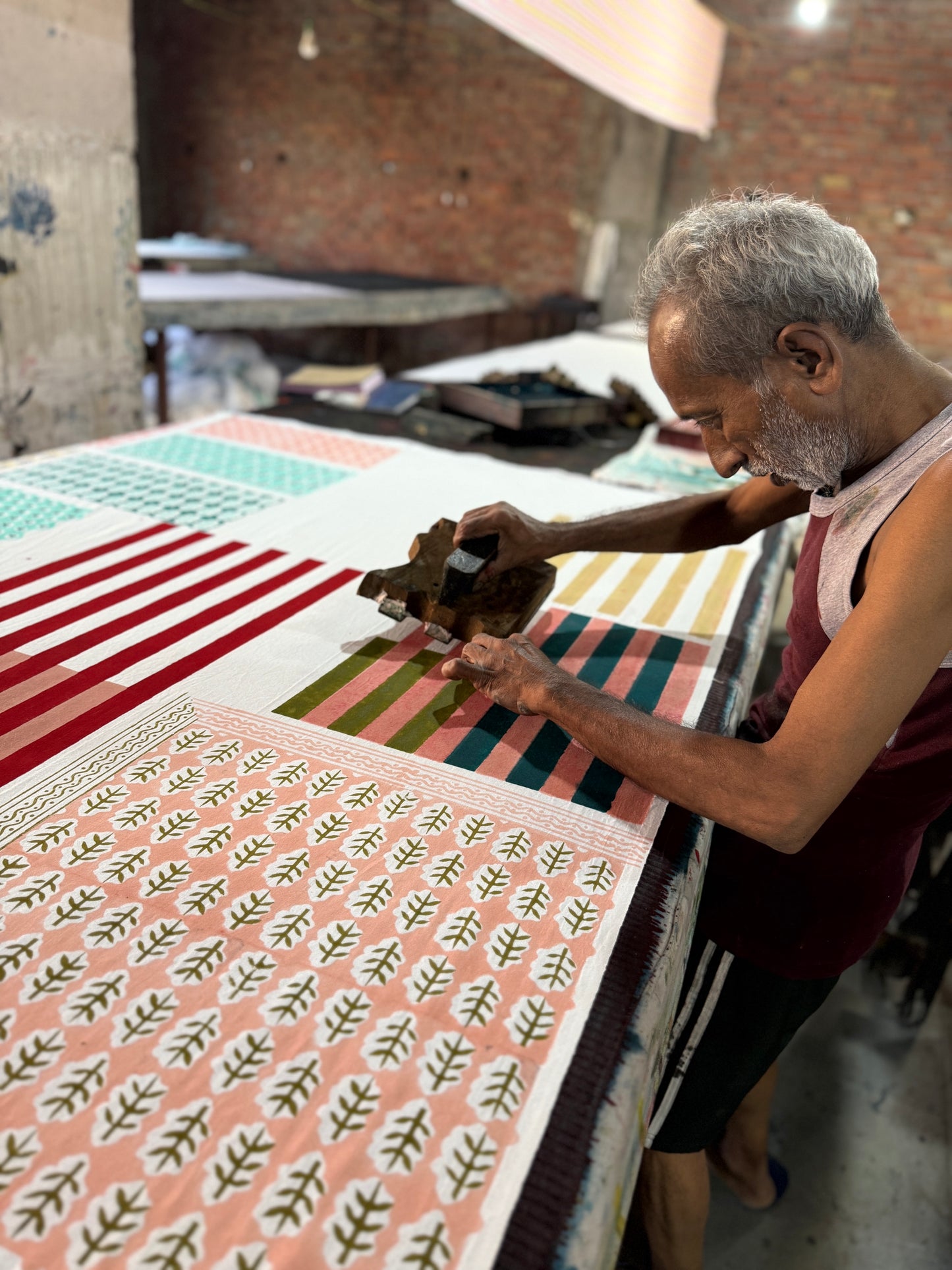 Cornflower Leaf Block Print Napkins