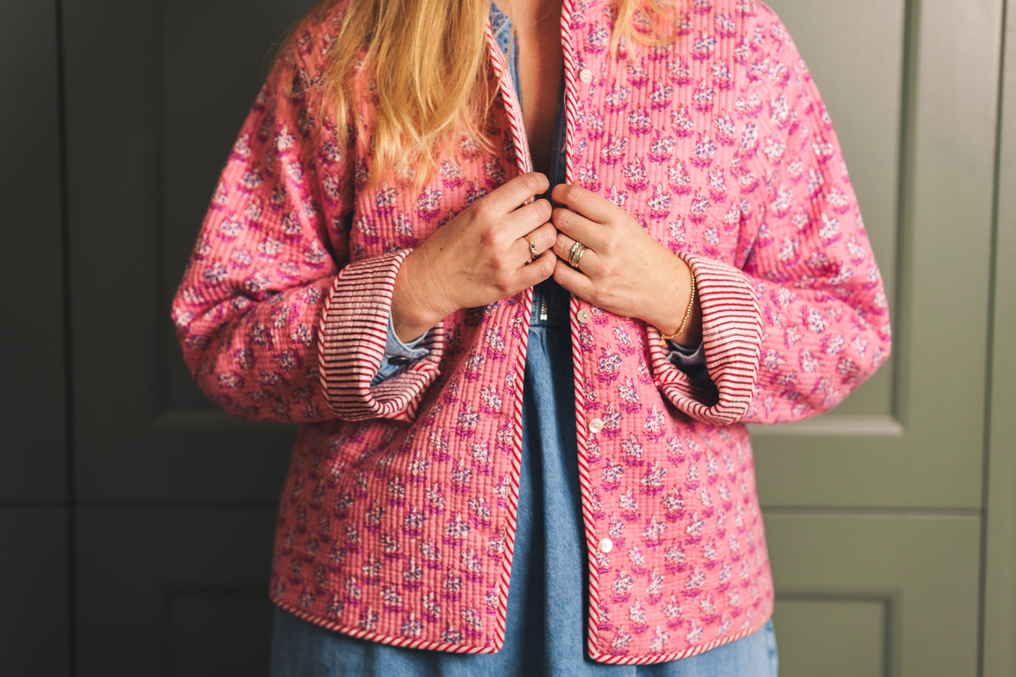 Jaipur Pink Quilted Jacket