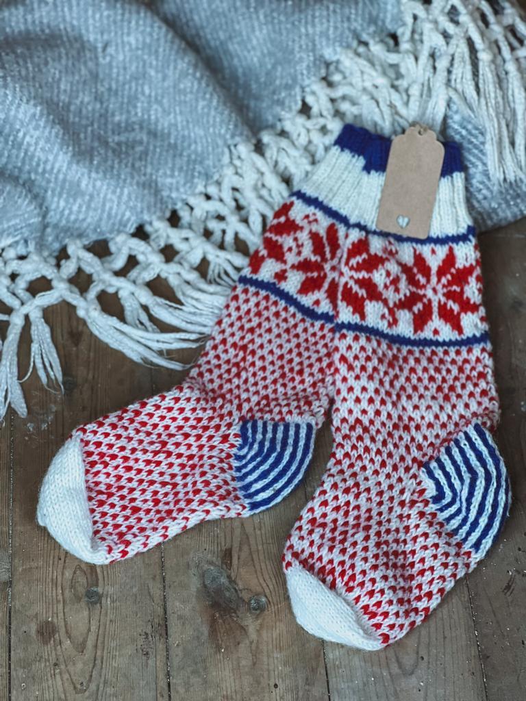 Snowflake Hand Knitted Fair Isle Hot Water Bottle