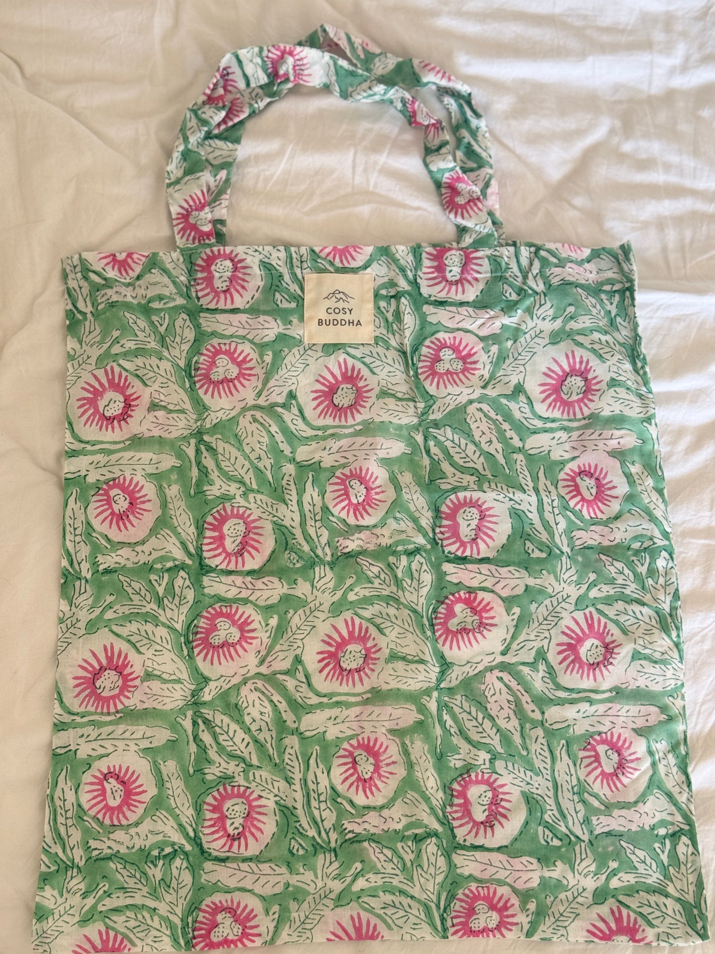 Block Print Cotton Shopper Tote