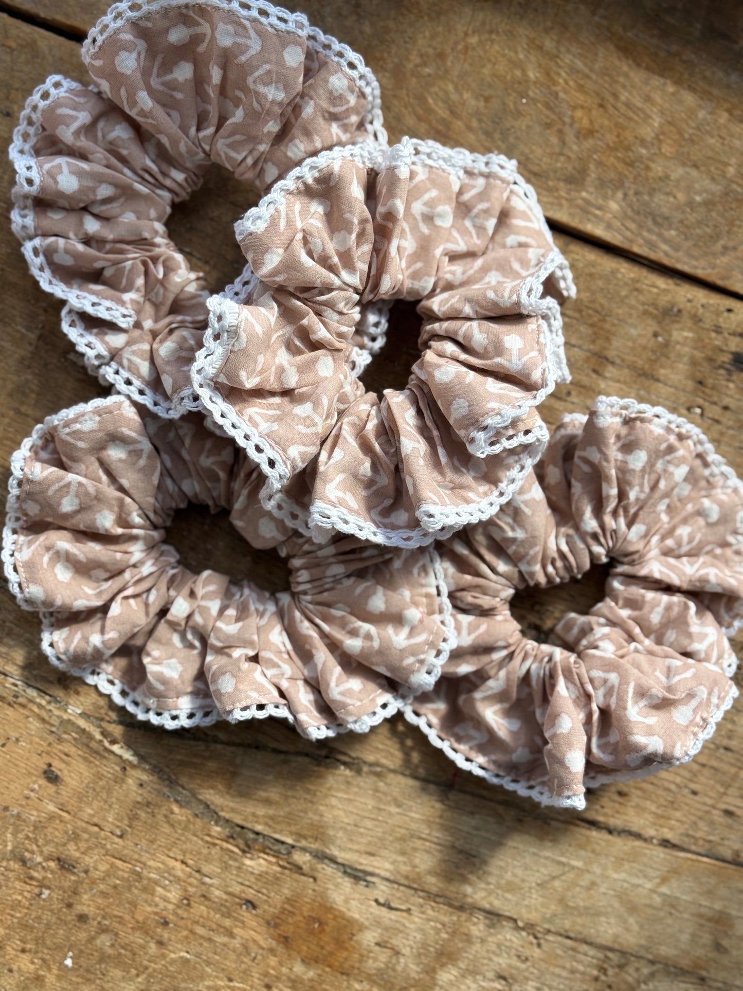 Block Print Scrunchies