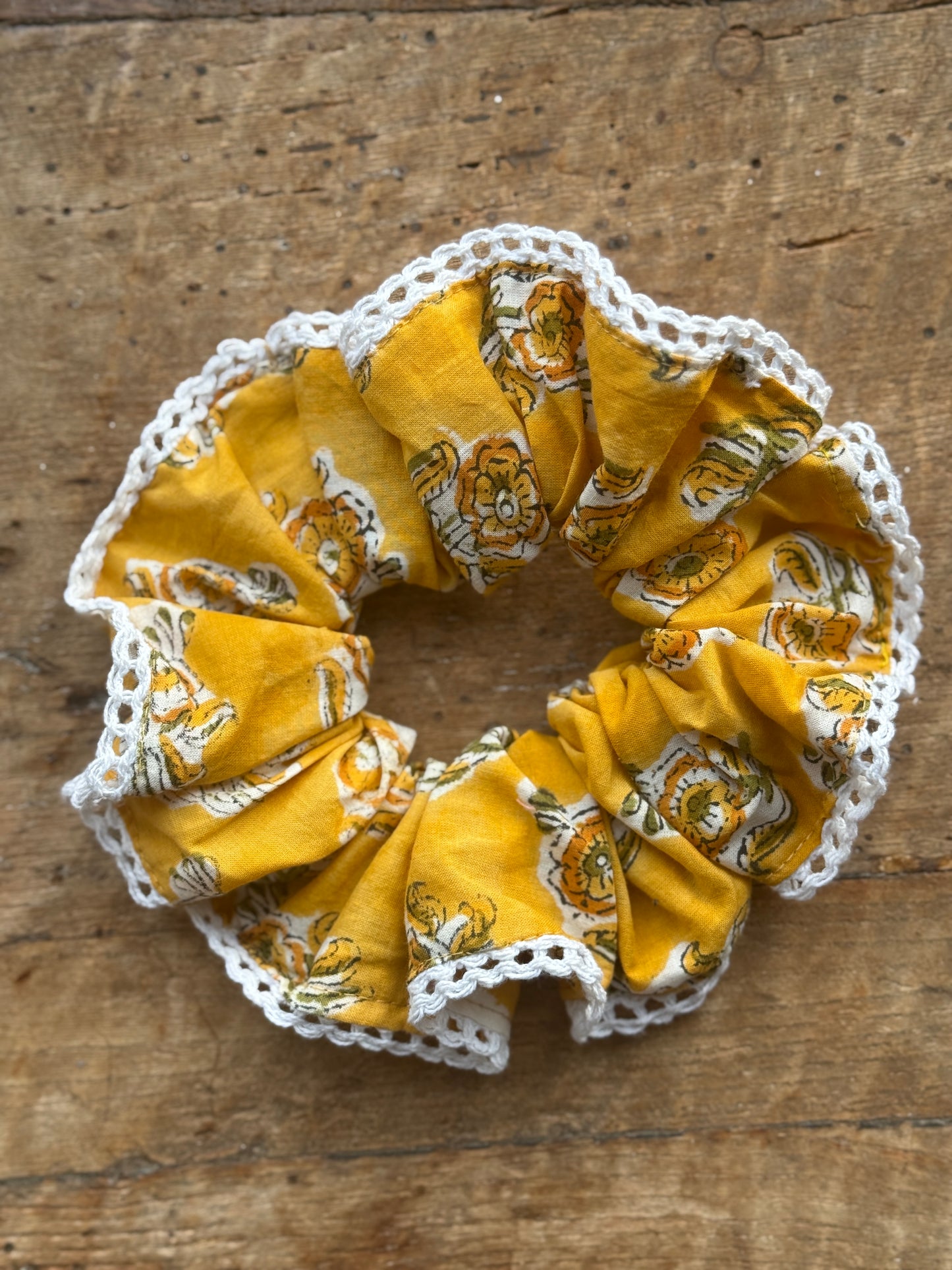 Block Print Scrunchies