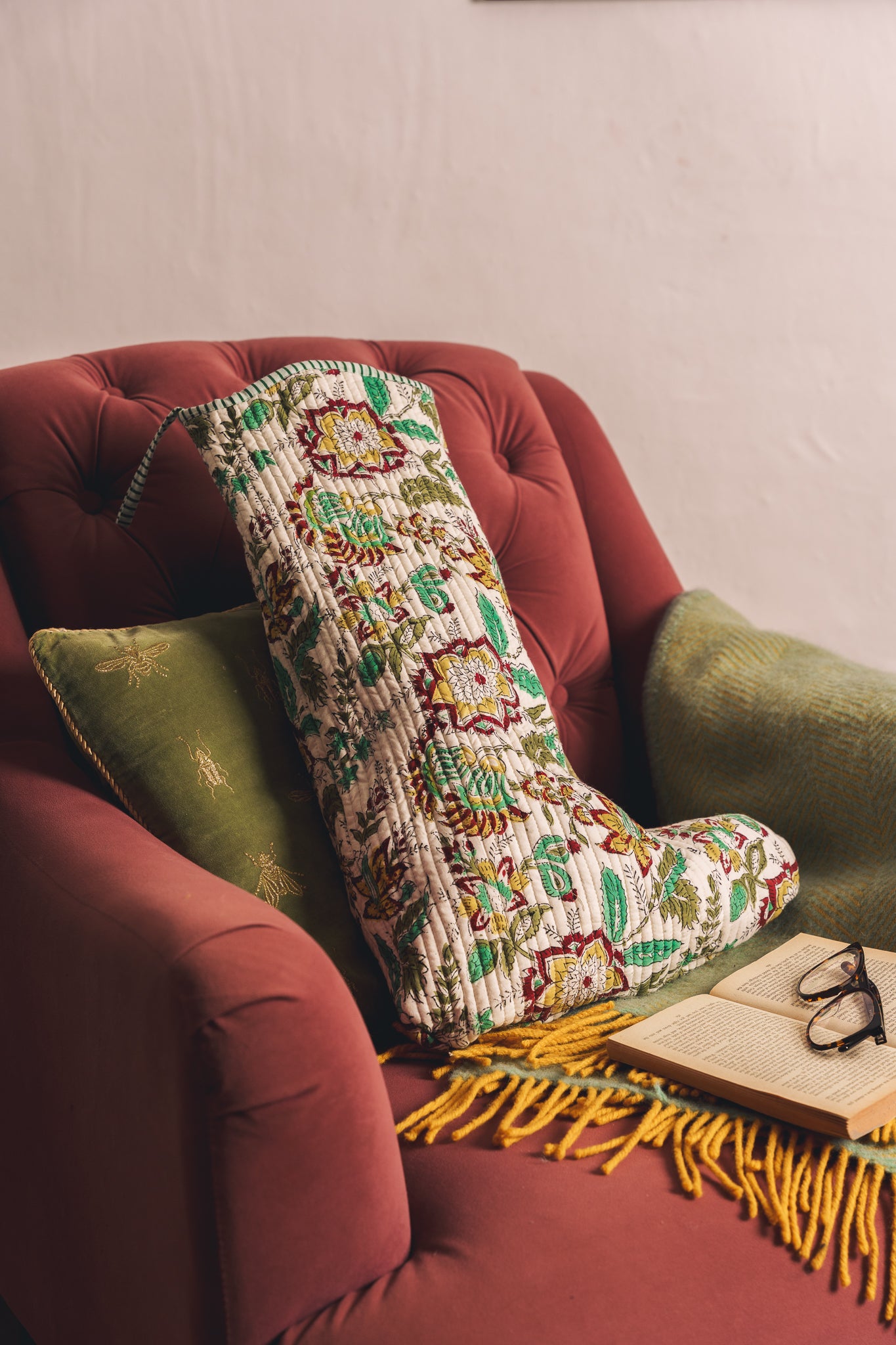 Hand Block Printed Christmas Stockings