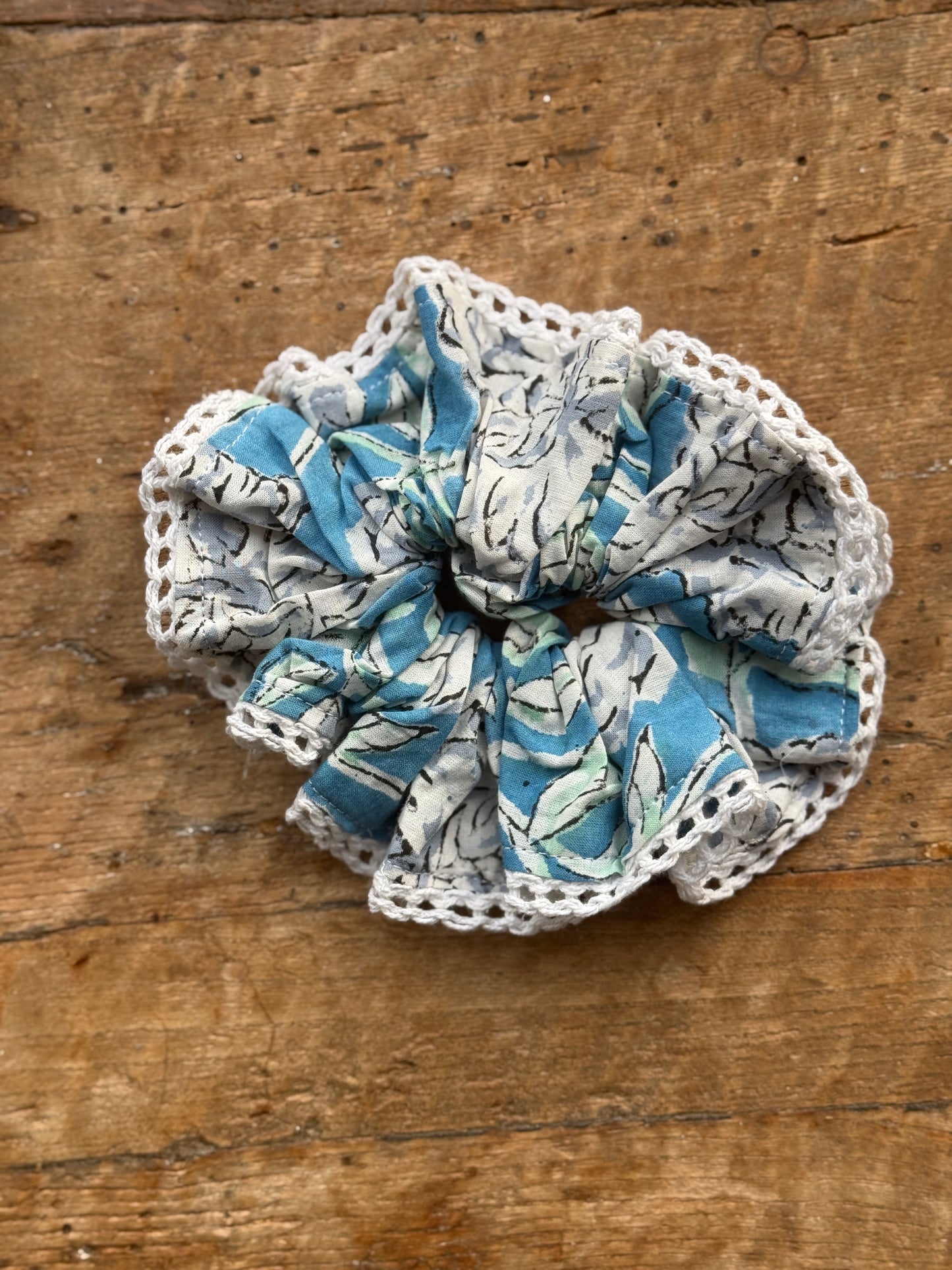 Block Print Scrunchies