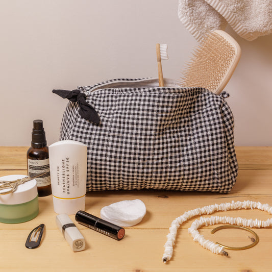 Gingham Wash Bags