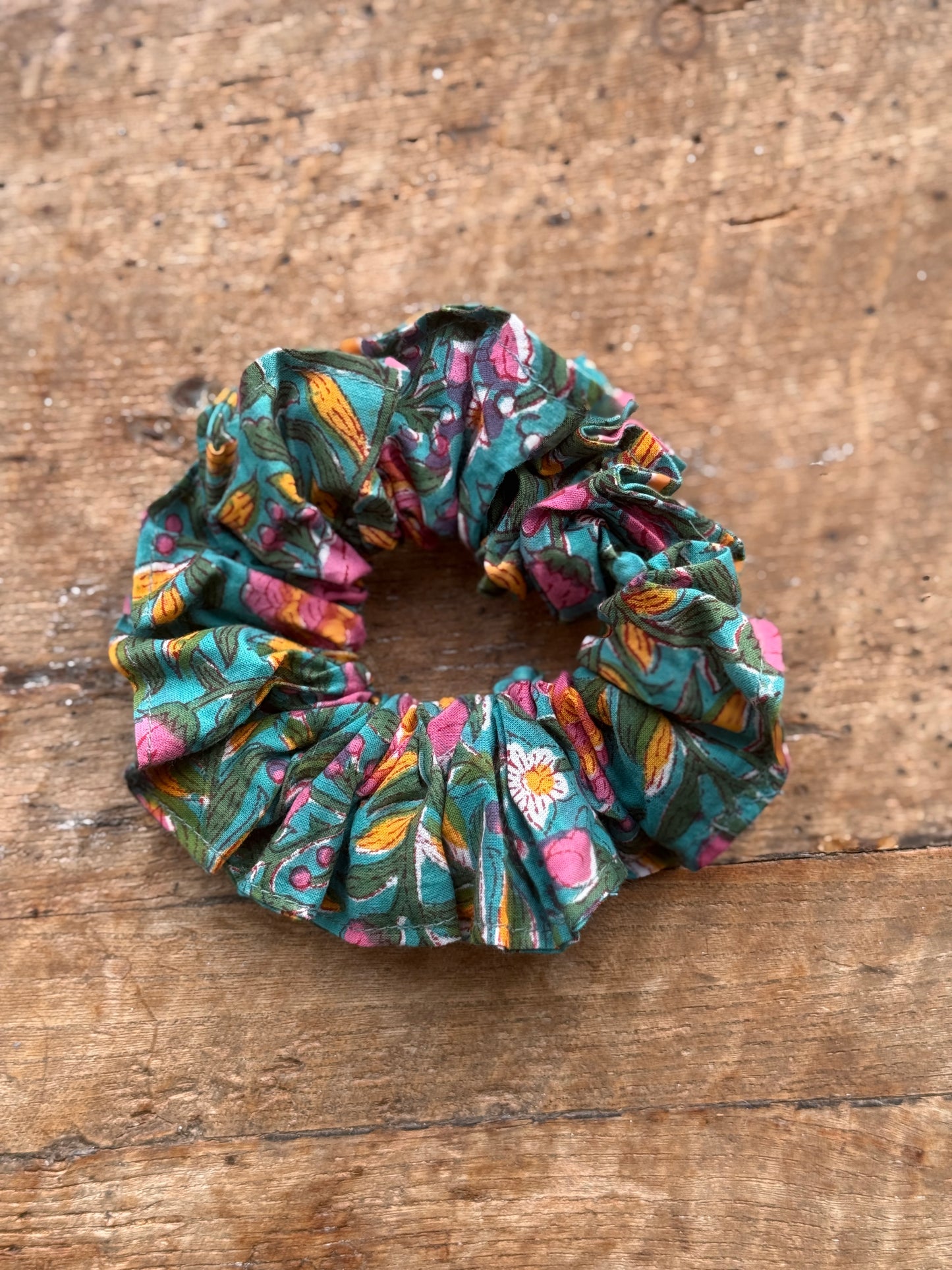 Block Print Scrunchies