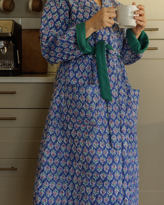 Quilted Block Printed Dressing Gowns