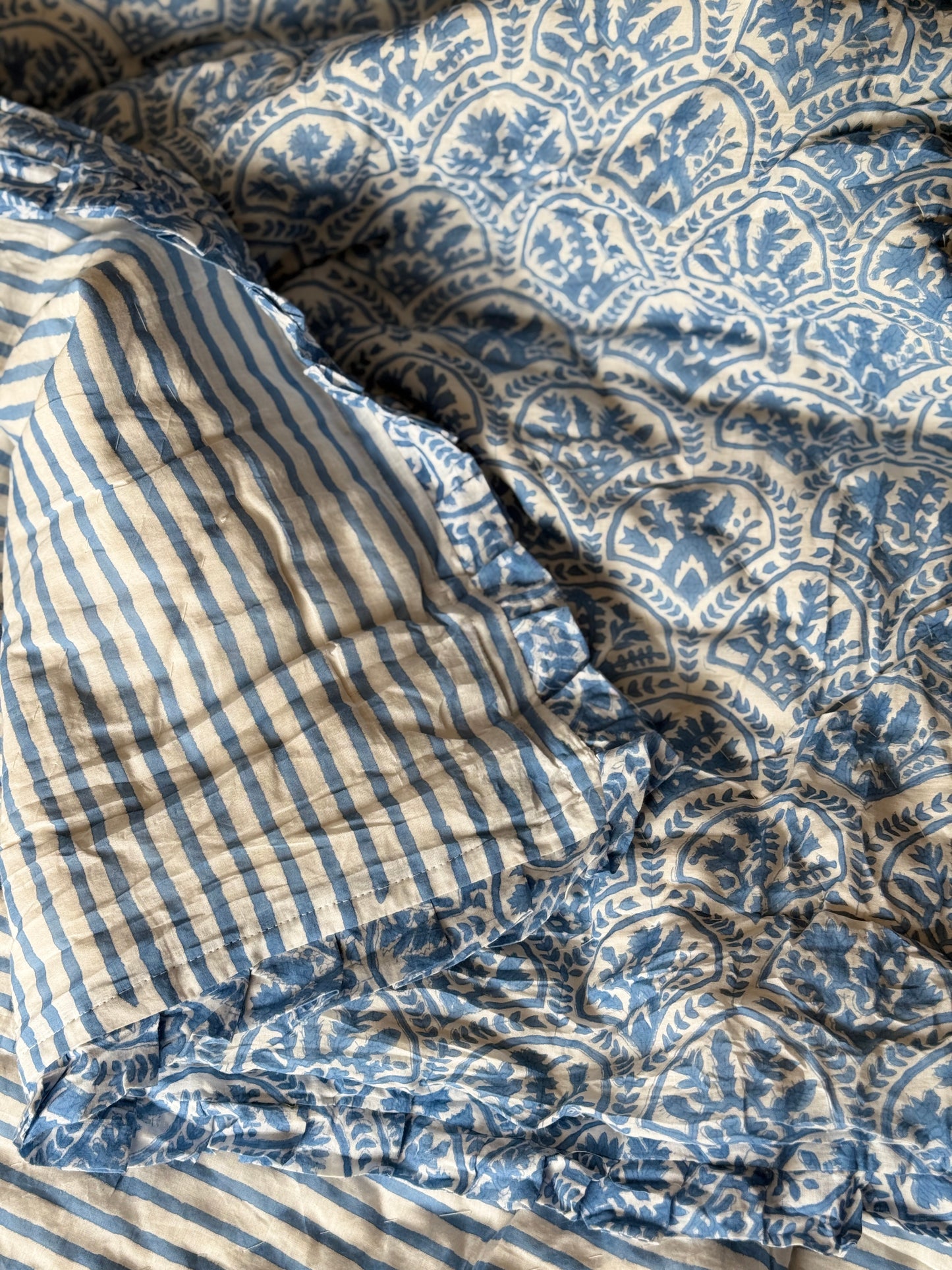 NEW Blue City Courtyard Reversible Quilt