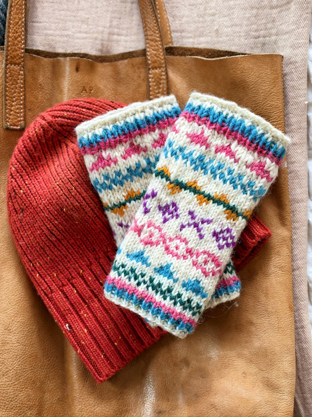 Confetti Hand Knitted Wrist Warmers