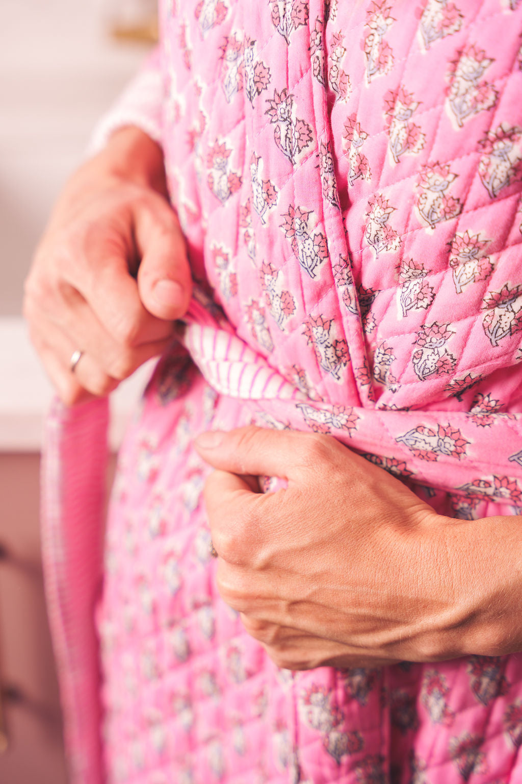 Quilted Block Printed Dressing Gowns