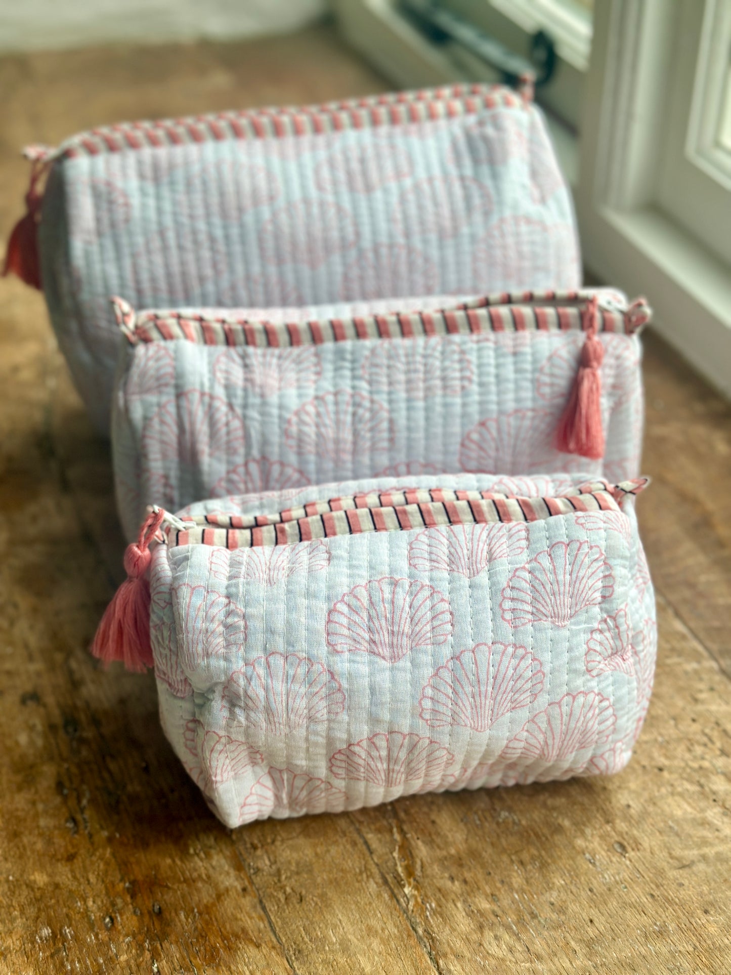 Hand Block Printed Wash Bags