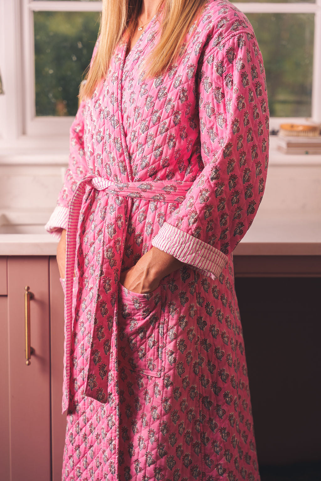 Quilted Block Printed Dressing Gowns