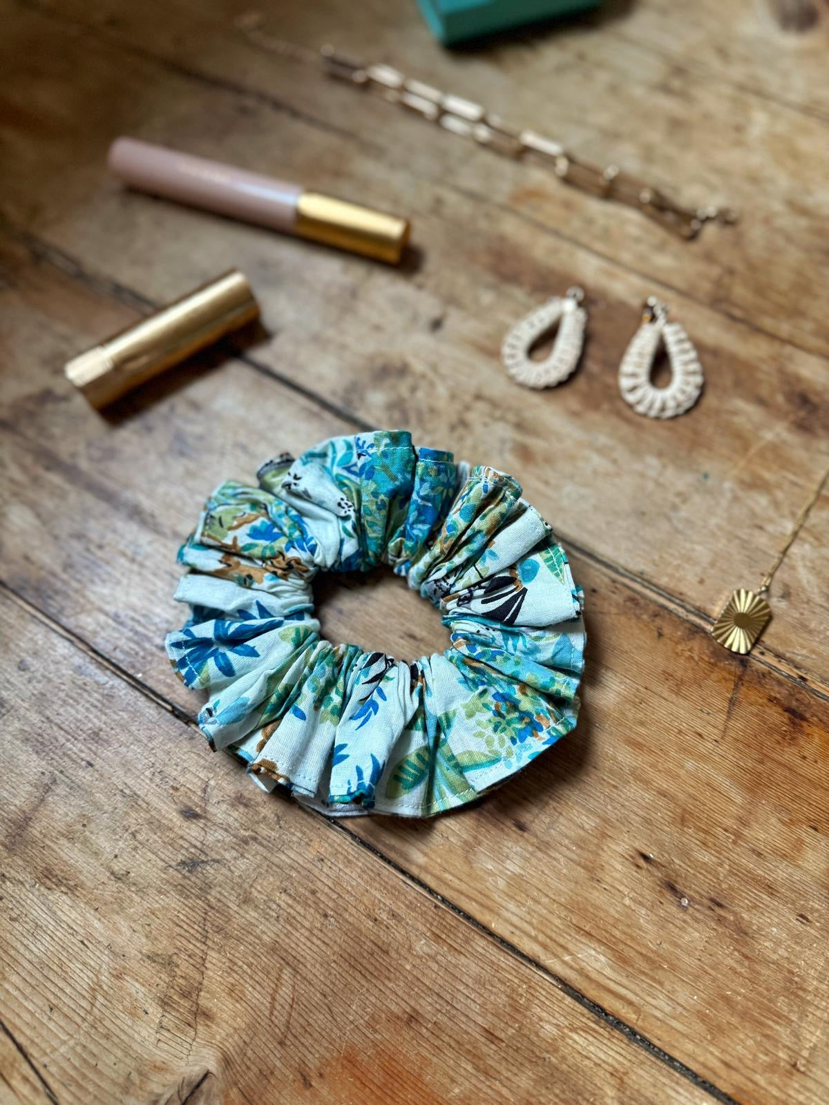 Block Print Scrunchies