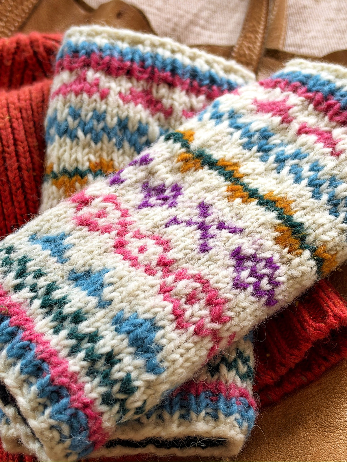 Confetti Hand Knitted Wrist Warmers