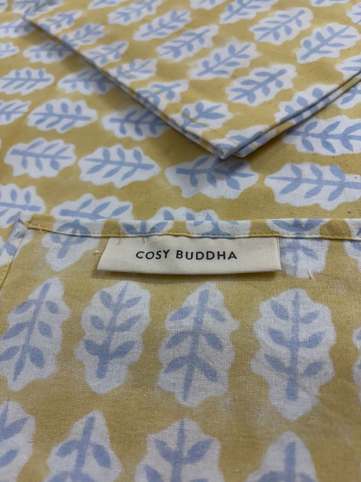 Cornflower Leaf Block Print Napkins