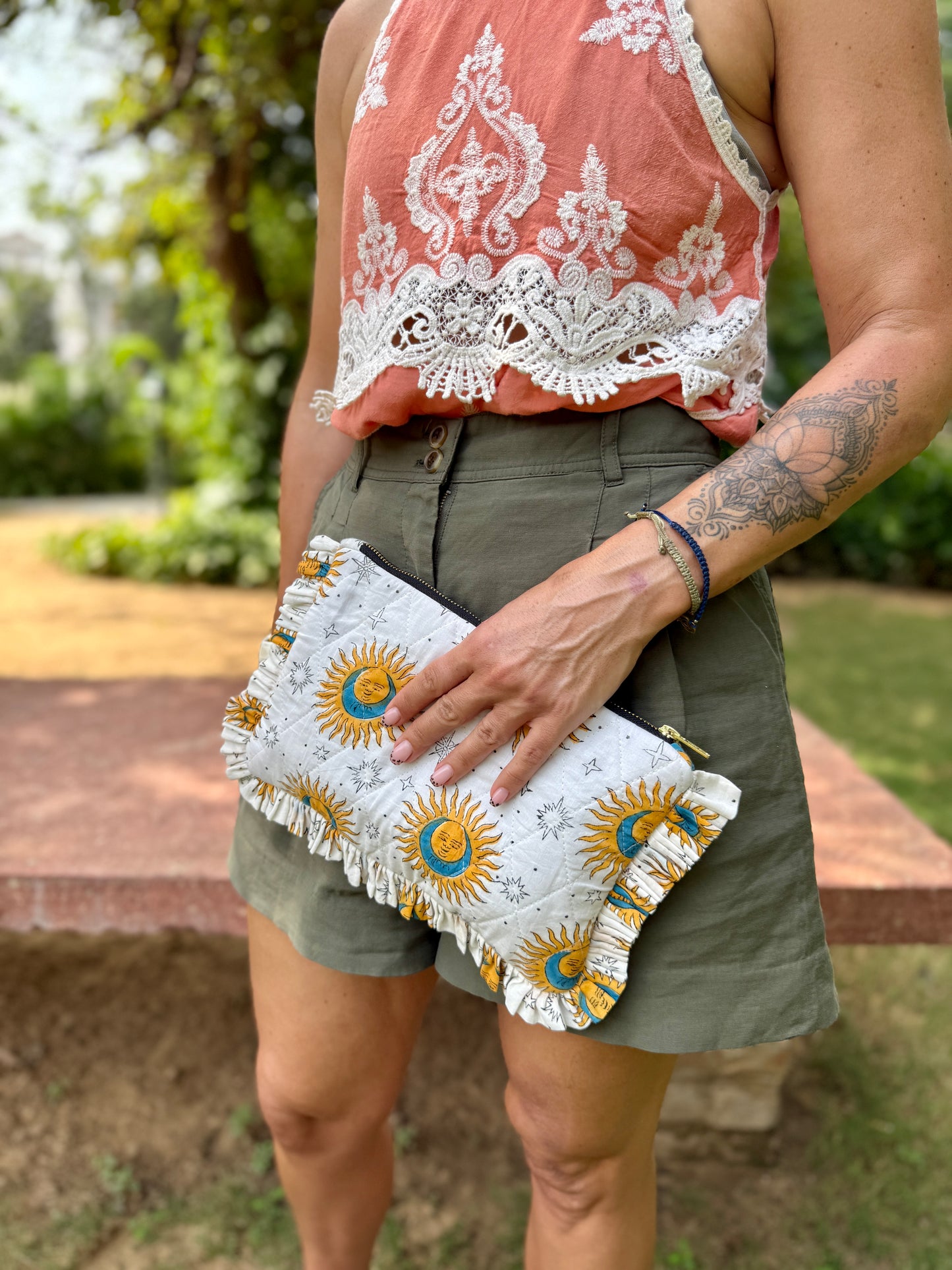 Celestial Ruffle Clutch