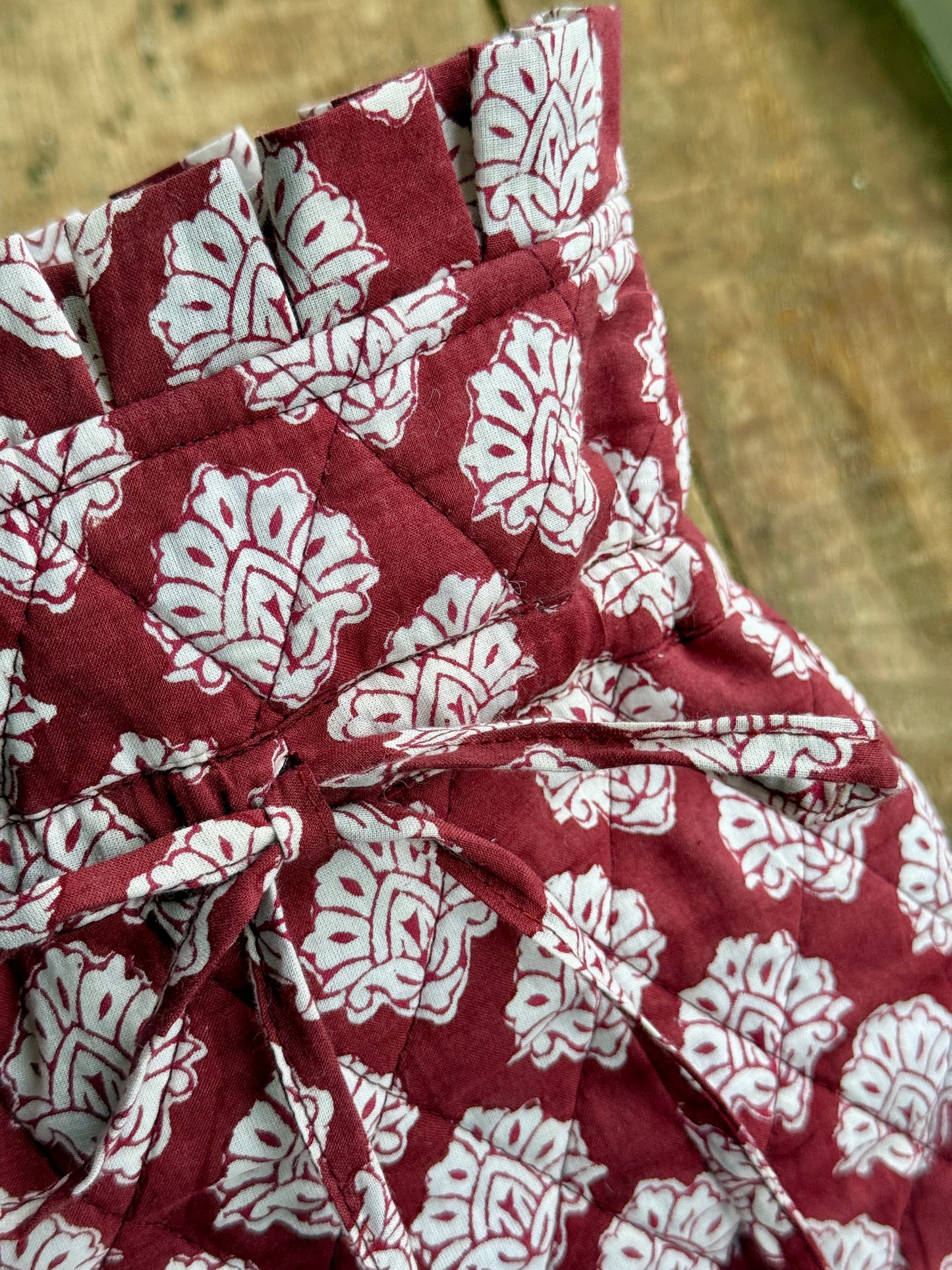 Quilted Block Printed Hot Water Bottle Covers