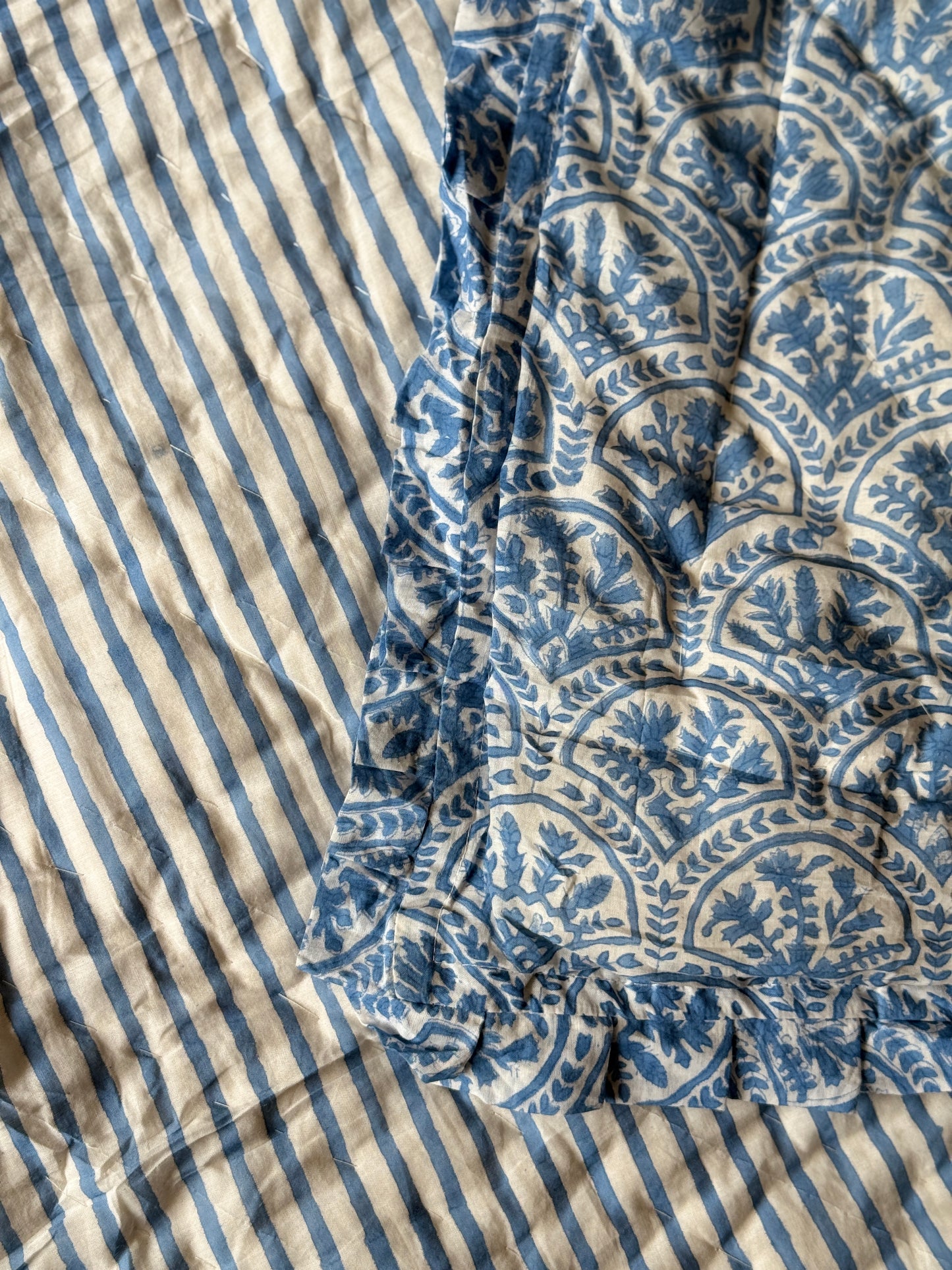 NEW Blue City Courtyard Reversible Quilt