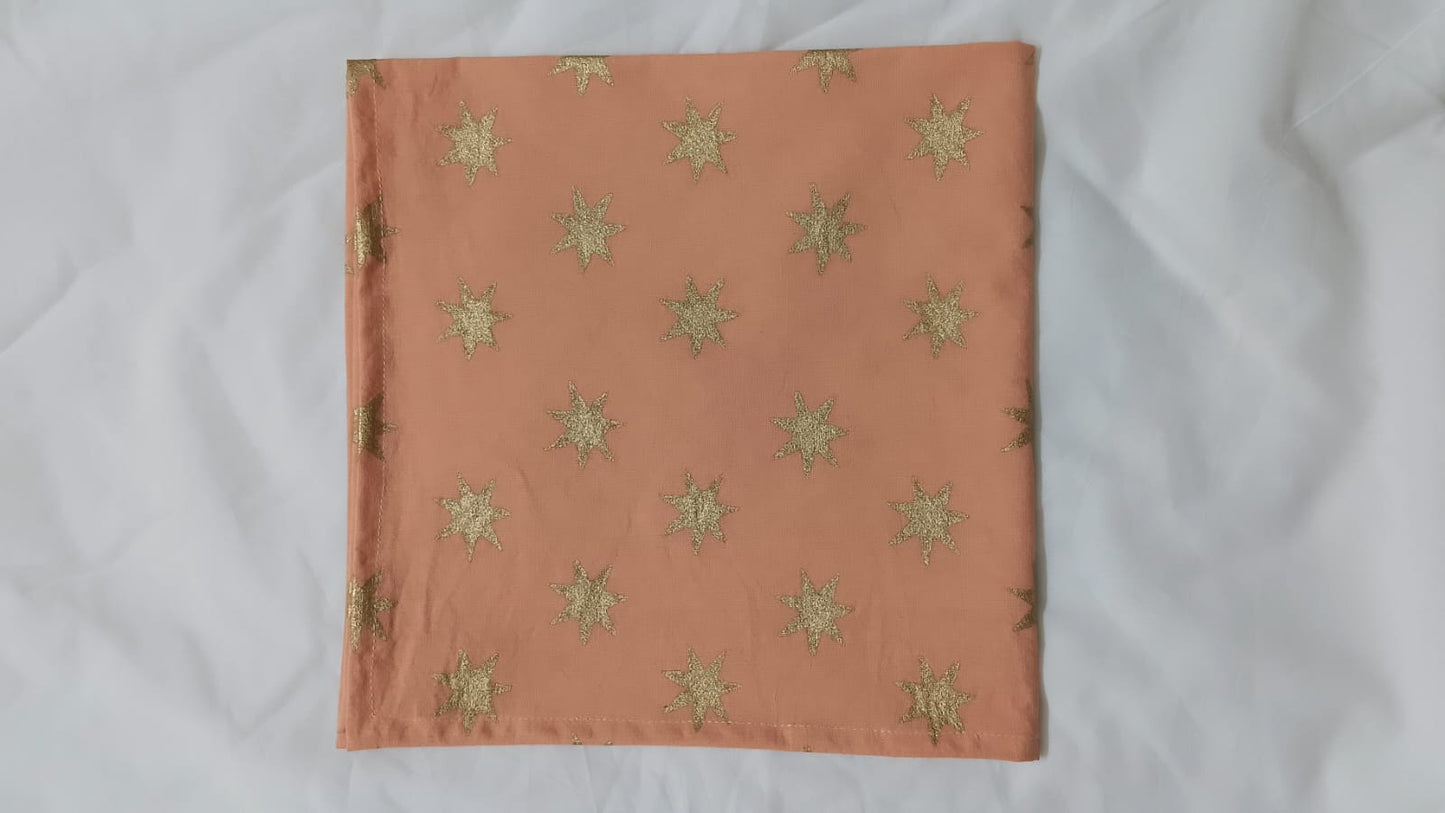 Christmas Stars and Stripes Hand Block Printed Napkins