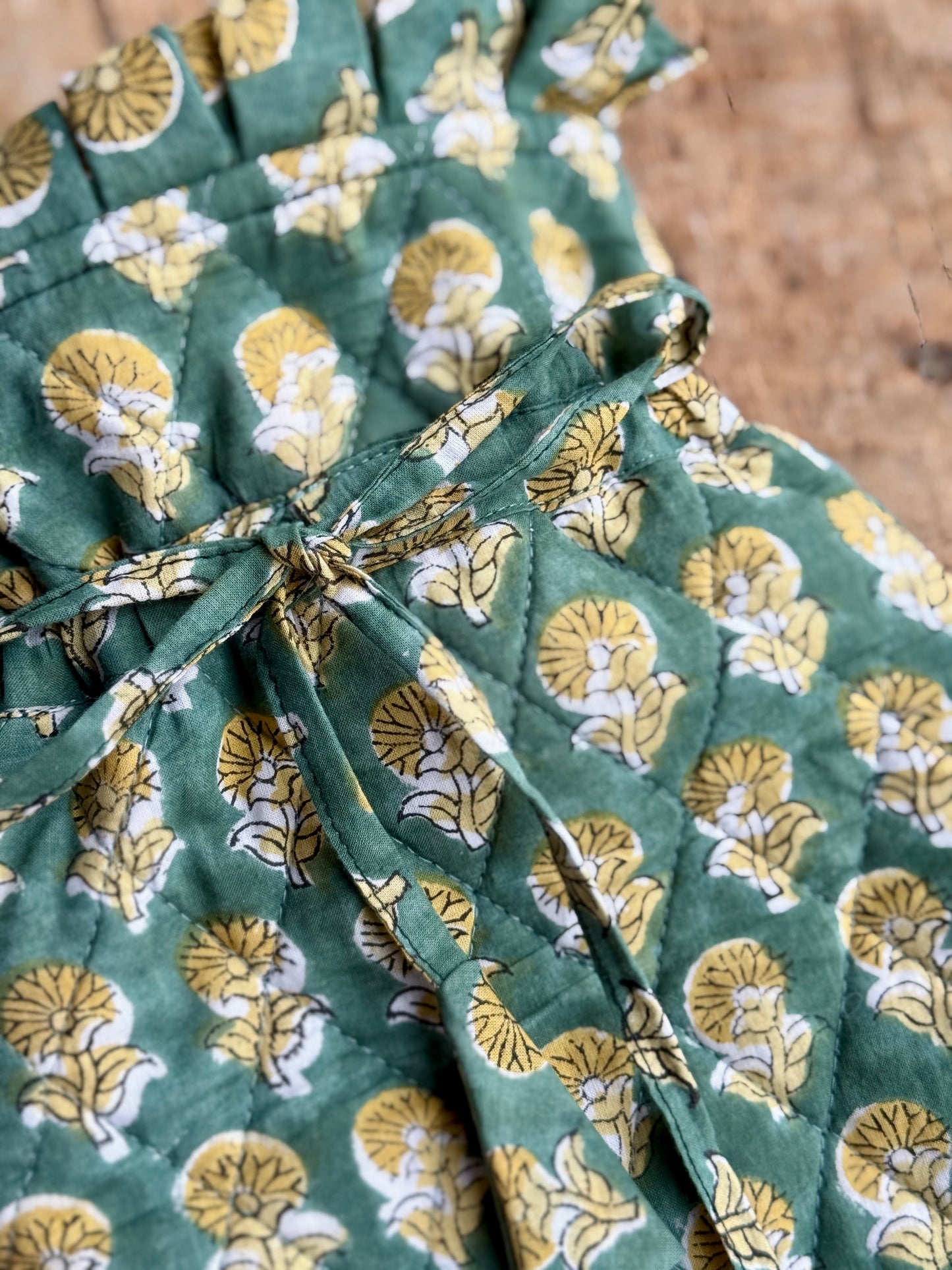 Quilted Block Printed Hot Water Bottle Covers