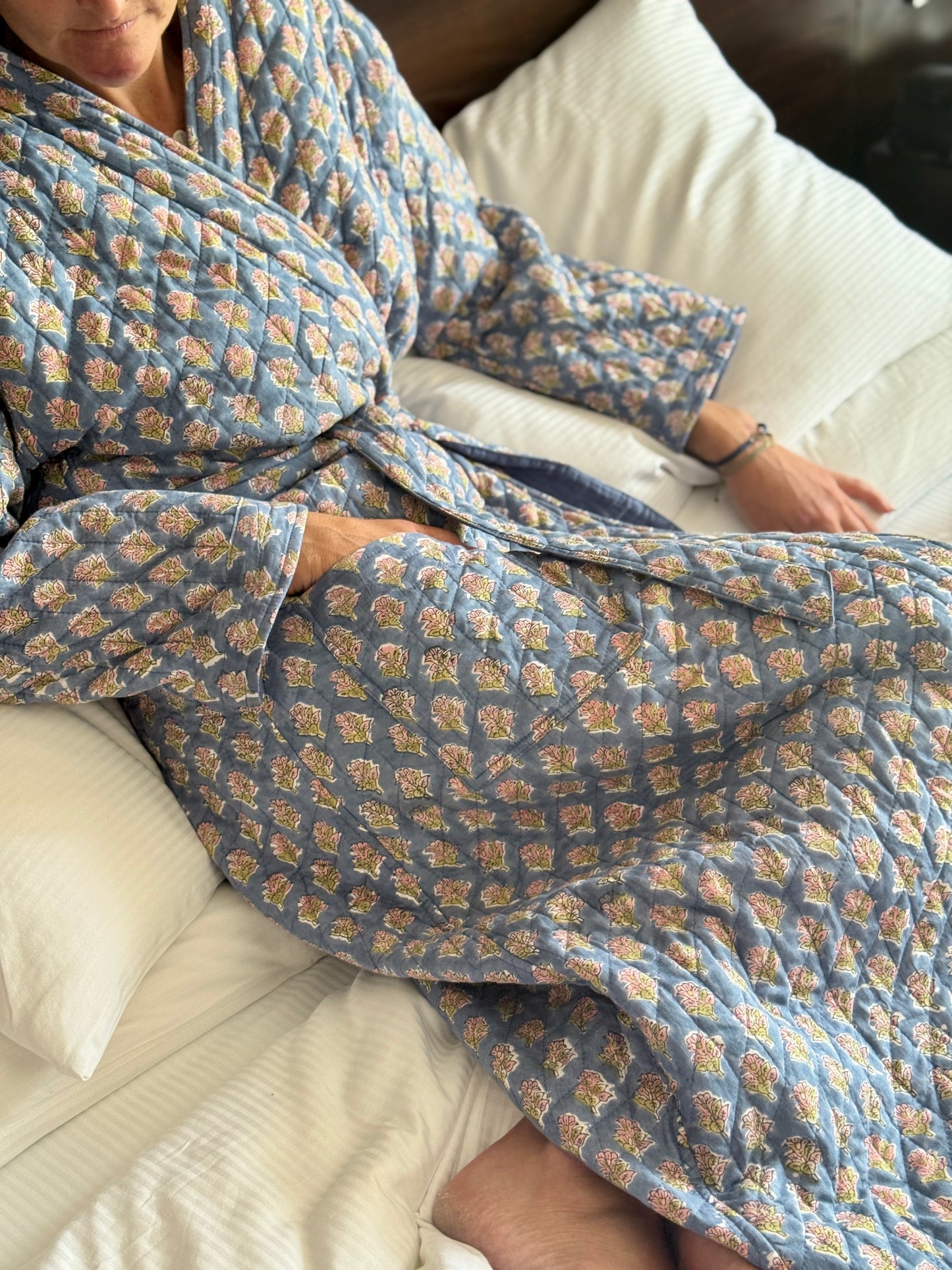 Quilted Block Printed Dressing Gowns