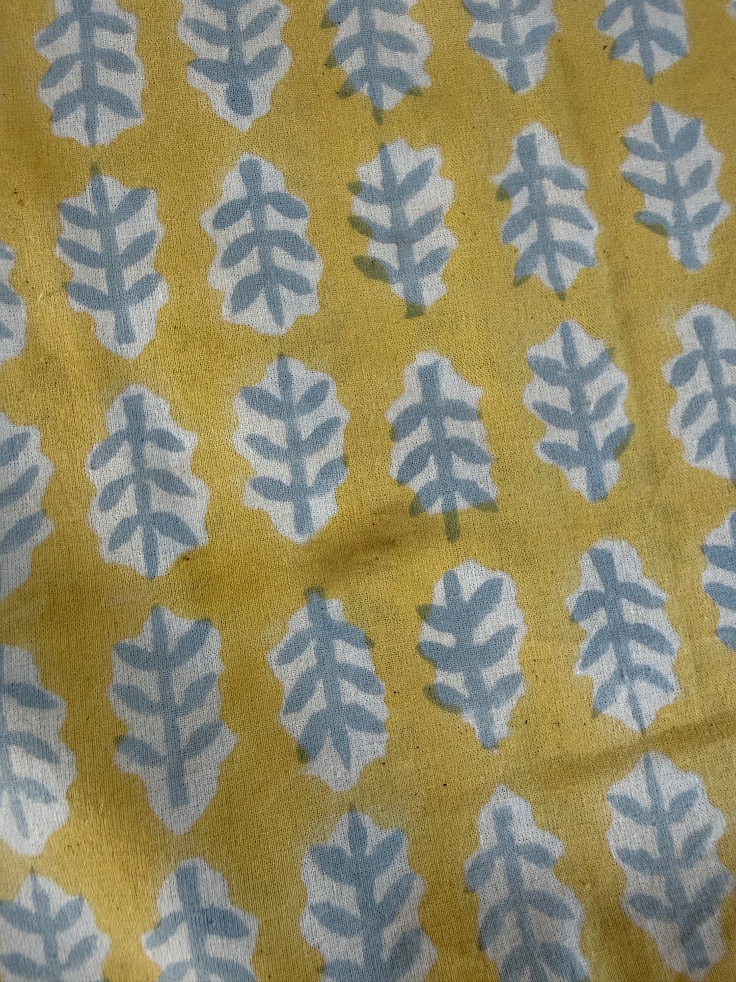 SECONDS Cornflower Leaf Block Print Tablecloth