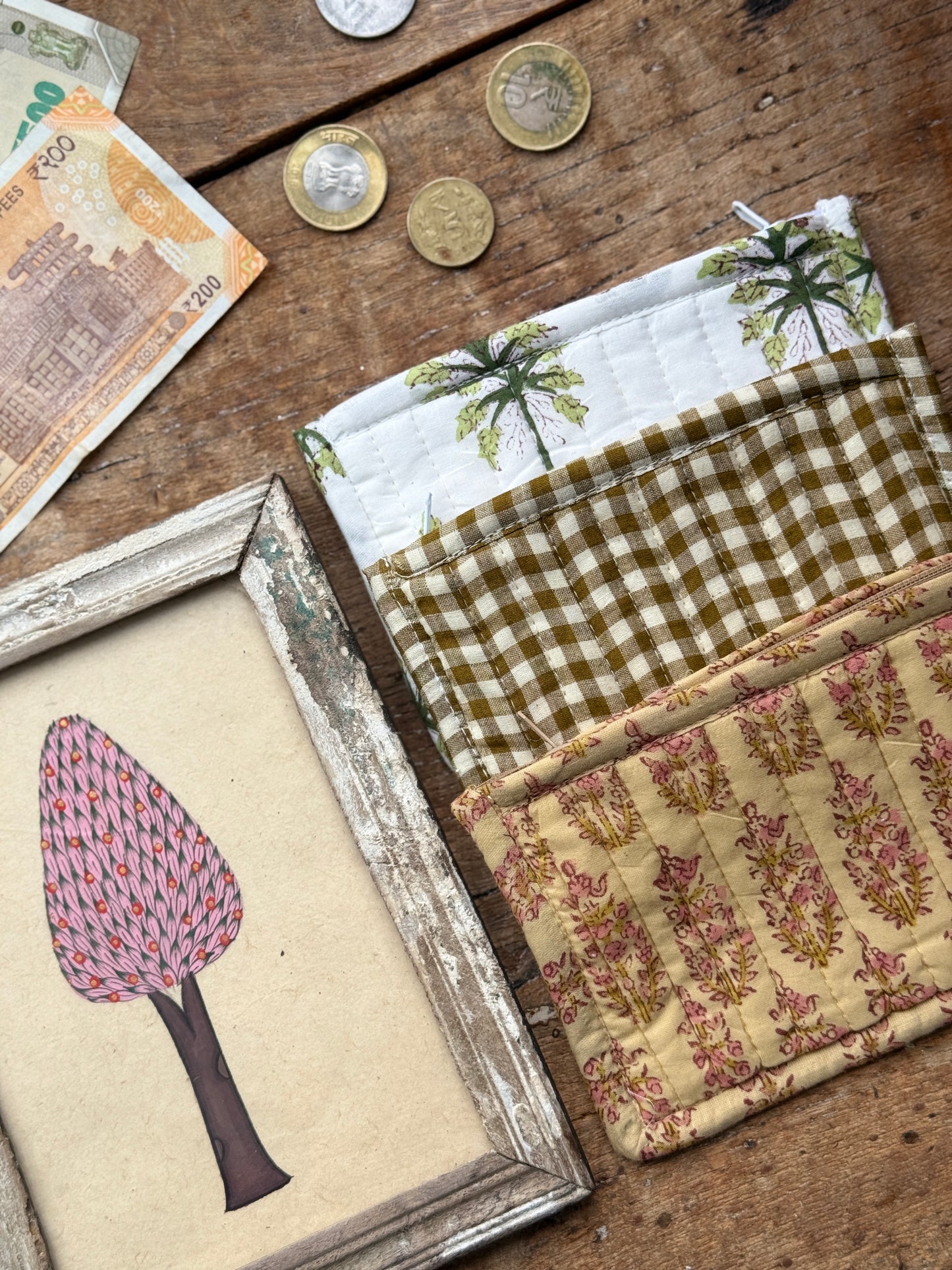 Block Print Coin Purses