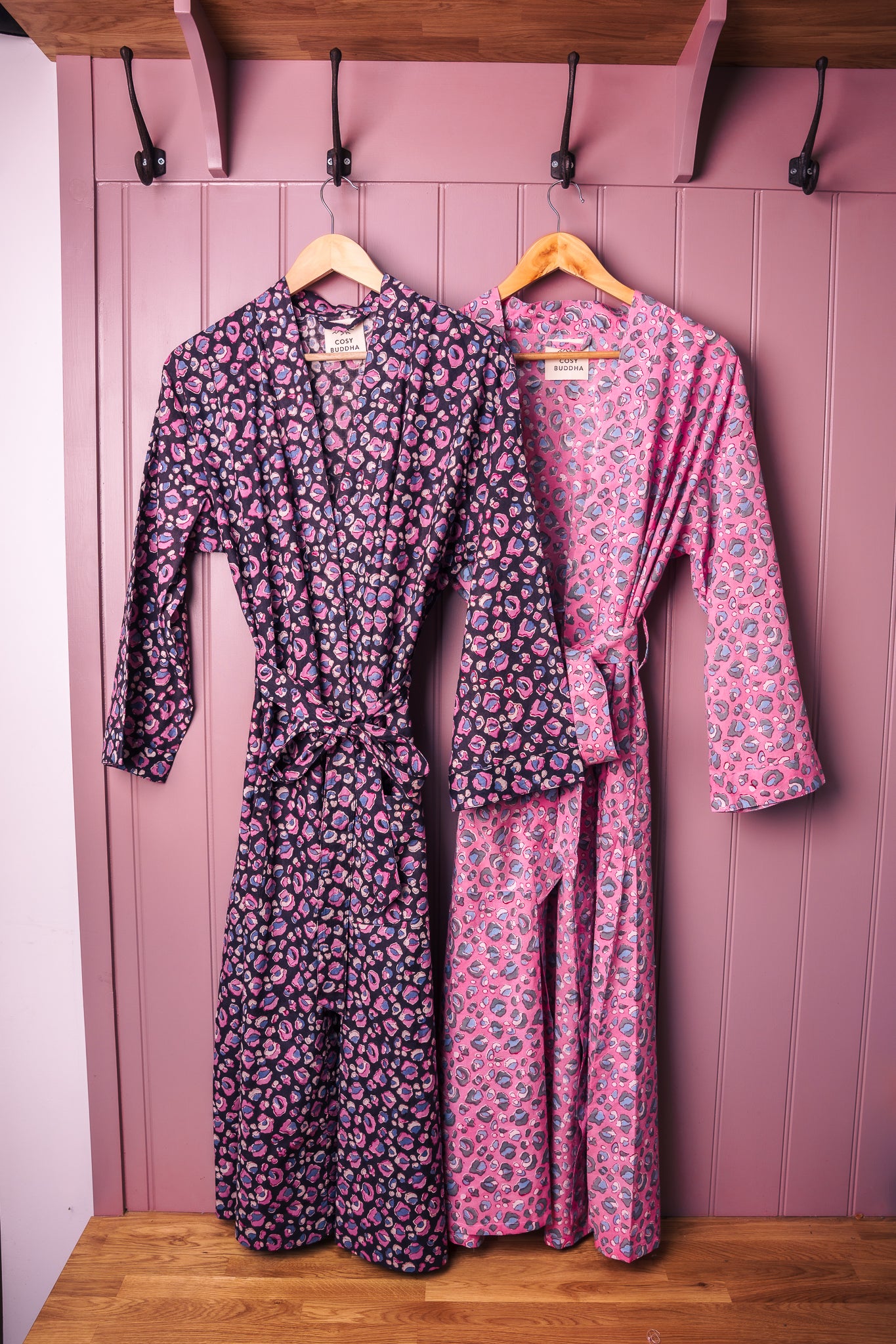 Cotton Block Printed Dressing Gowns CosyBuddha Cotton Block Printed Dressing Gowns CosyBuddha